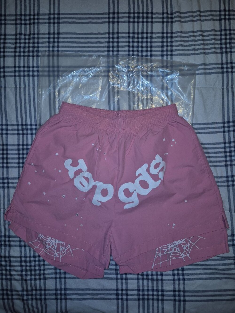 Sp5der OG Web Double Layer Short Pink (M) NWT